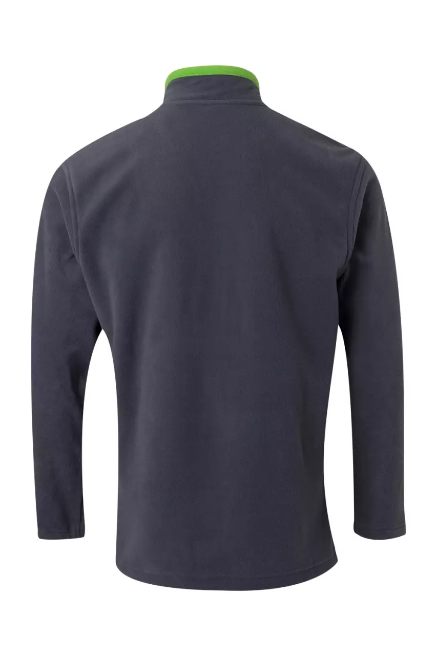 Velilla 201504-08-25, Fleece Jacket, Grey/Lime Green, image 2, gallery thumbnail