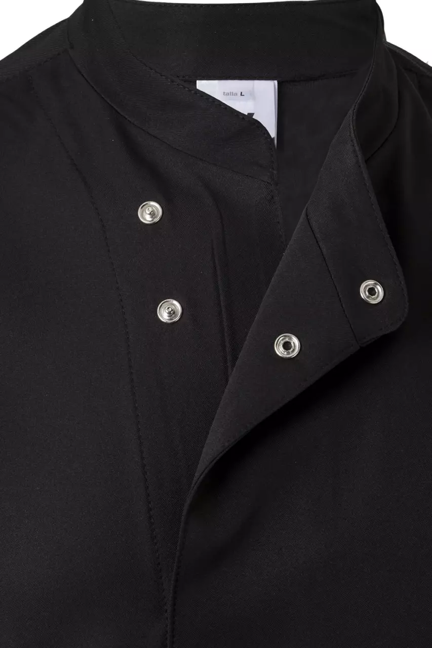 Velilla 405209-00, Short-Sleeved Chef Jacket, Black, image 6, gallery thumbnail