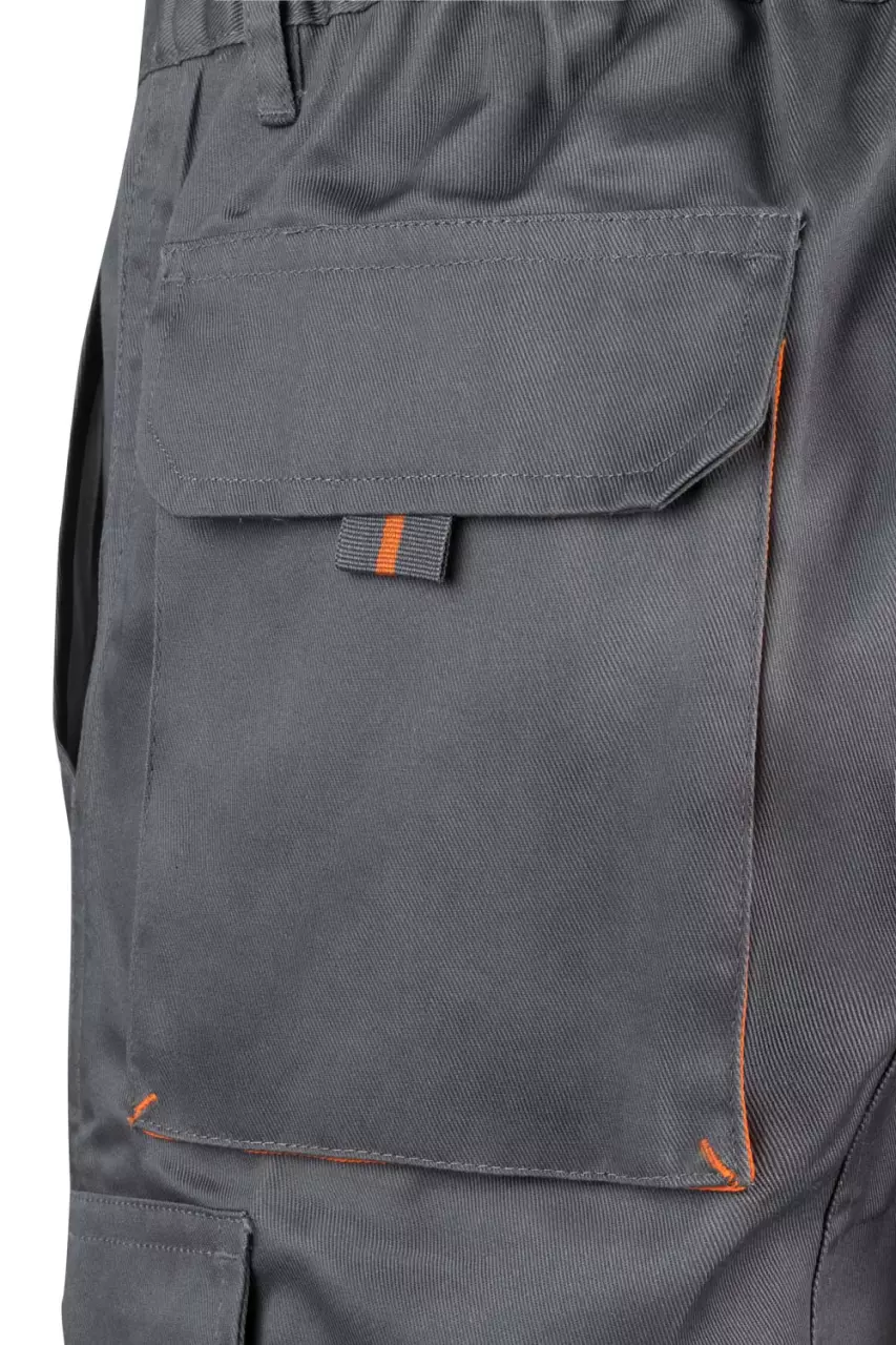 Velilla 103007-08-16, Work Shorts, Grey/Orange, image 6, gallery thumbnail