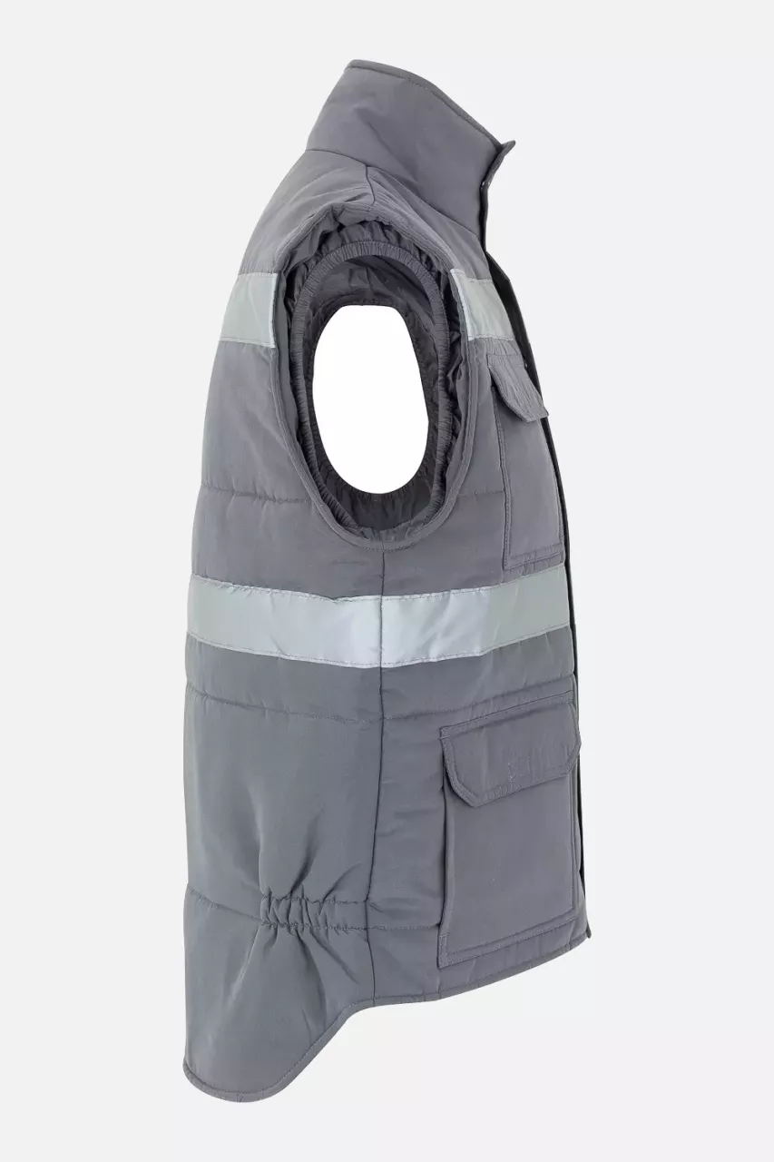 Velilla 205904-08, Padded Work Vest, Grey, image 3, gallery thumbnail
