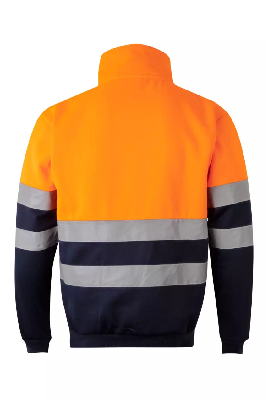 Velilla 305701-61-19, Warnschutz-Sweatshirt, Marineblau/Warnschutz-Orange, image 4, gallery thumbnail