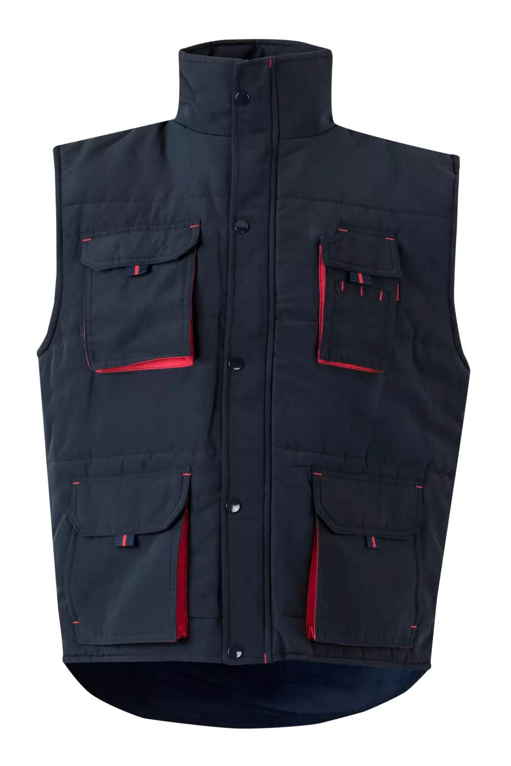 Velilla 205902-61-12, Padded Work Vest, Navy Blue/Red