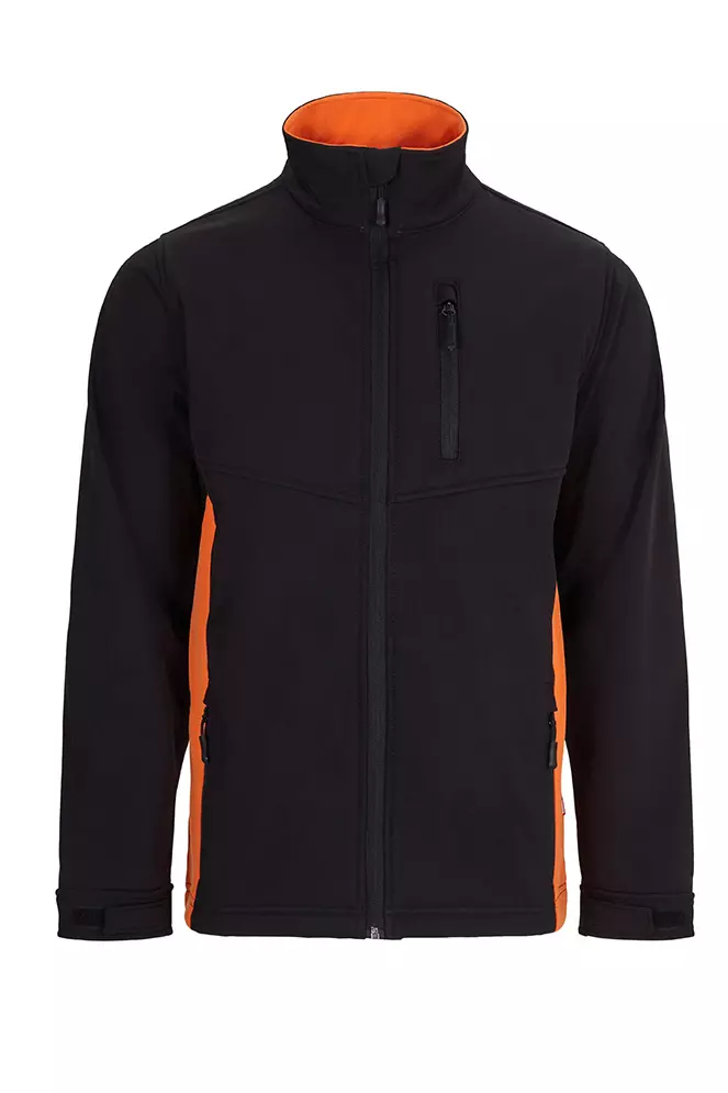 Velilla Work Jacket, Black/Orange
