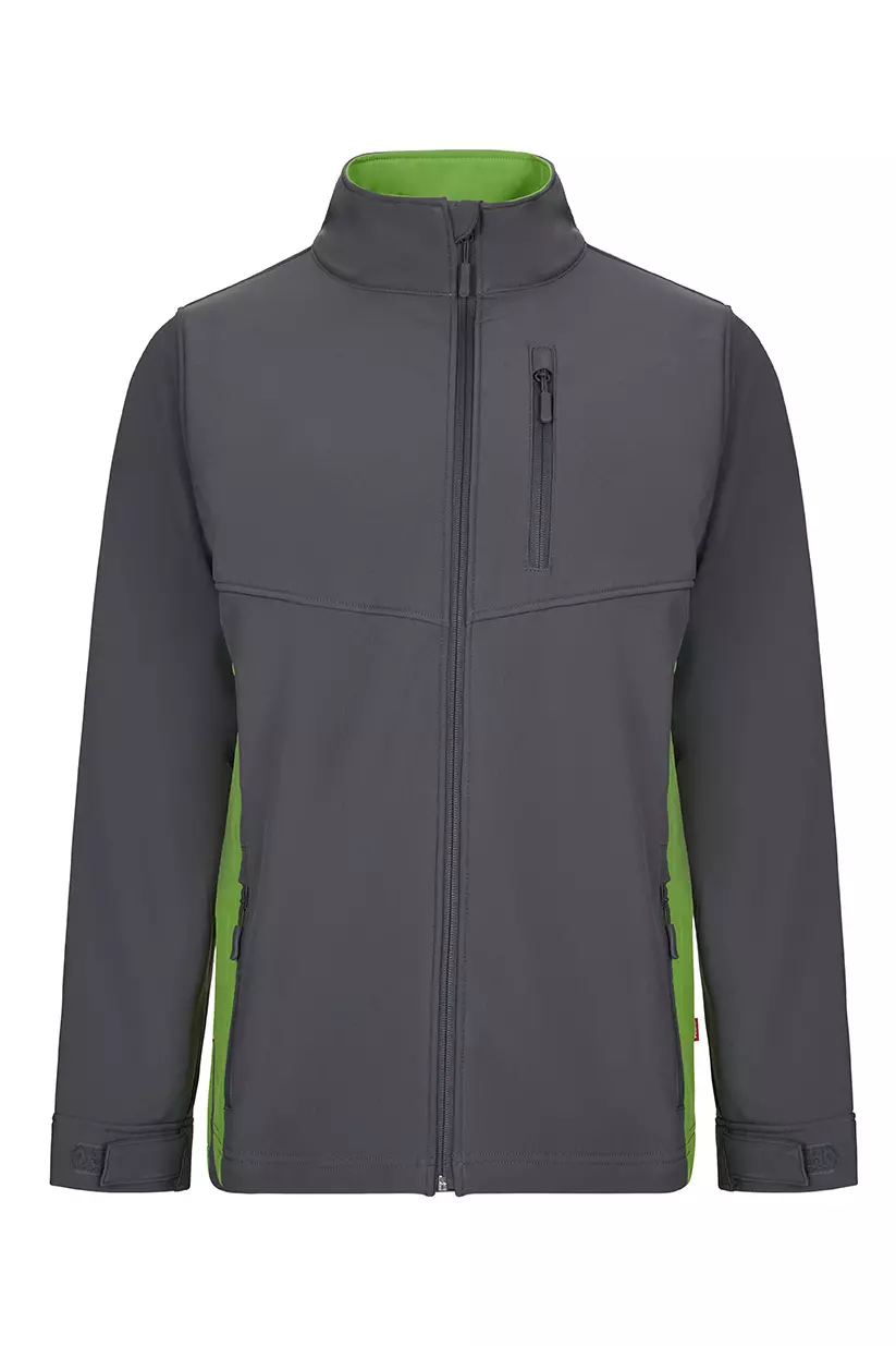 Velilla Work Jacket, Grey/Lime Green