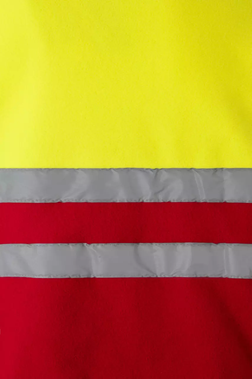 Velilla 0183-12-20, High-Vis Fleece Jacket, Red/Hi-Vis Yellow, image 7, gallery thumbnail