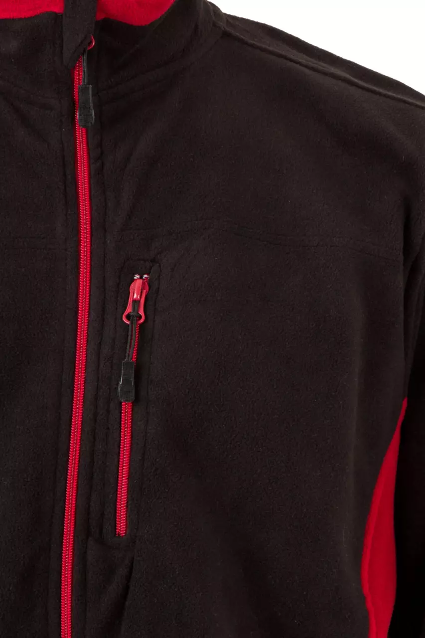 Velilla 201504-00-12, Fleece Jacket, Black/Red, image 4, gallery thumbnail
