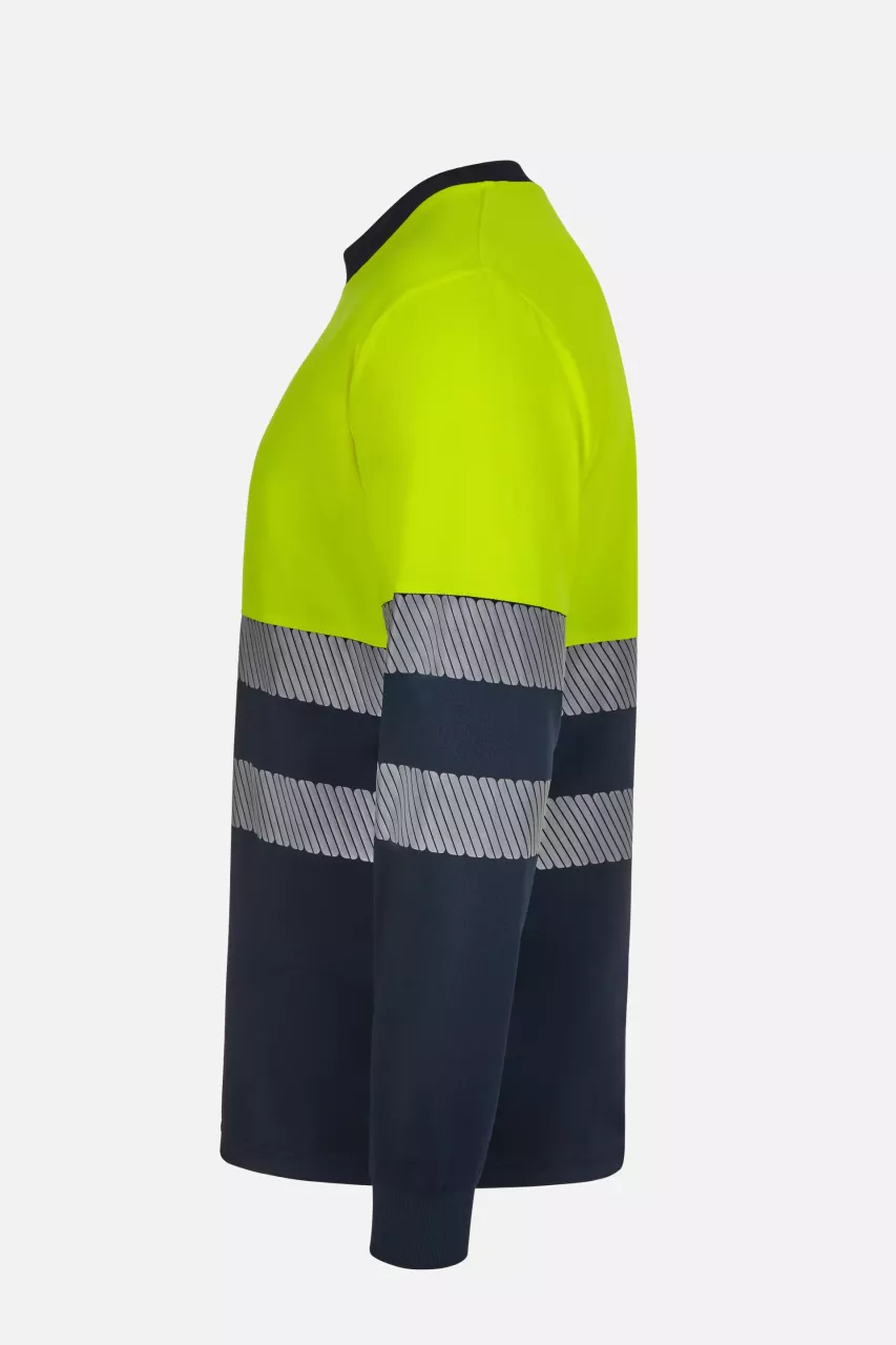Velilla 305635-61-20-2, Warnschutz-Langarm-T-Shirt, Größe 4XL/5XL, Marineblau/Warngelb, image 3, gallery thumbnail
