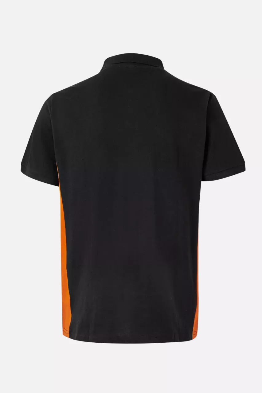Velilla 105504-00-16, Polo Shirt, Black/Orange, image 2, gallery thumbnail