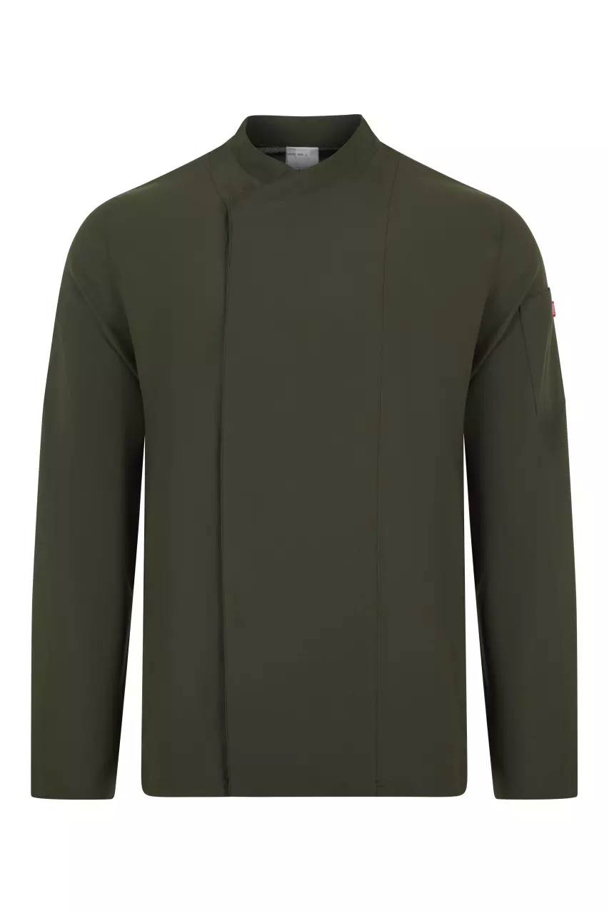 Velilla Long Sleeved Chef Jacket, Olive Green
