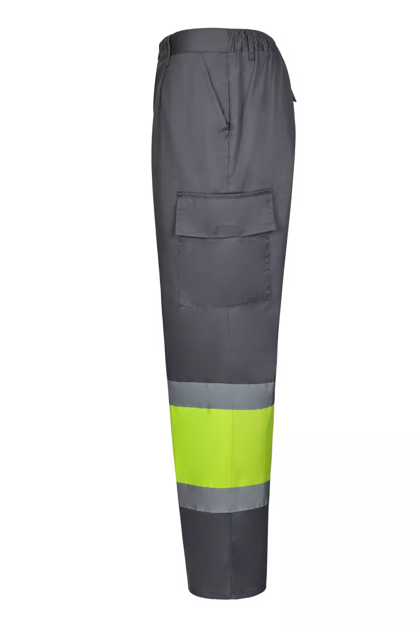 Velilla 303003-08-20, High-Vis Work Trousers, Grey/Hi-Vis Yellow
