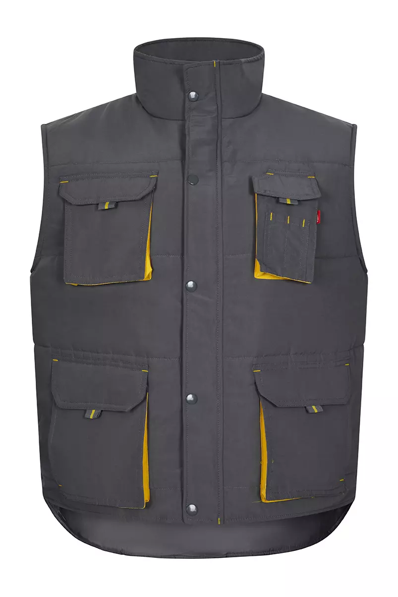 Velilla 205902-08-17, Padded Work Vest, Grey/Yellow