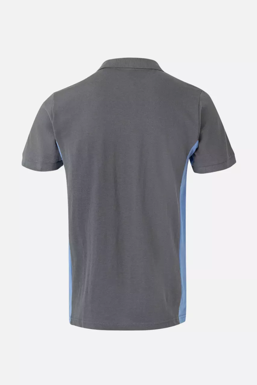 Velilla 105504-08-05, Polo Shirt, Grey/Sky Blue, image 2, gallery thumbnail