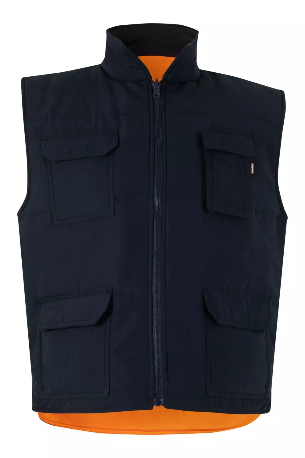 Velilla 0148-01-19, High-Vis Vest, Marine Blue/High-Vis Orange