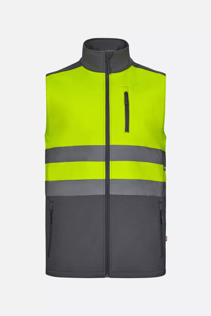 Velilla 305906-08-20, High-Vis Vest, Grey/Hi-Vis Yellow, image 1, gallery thumbnail
