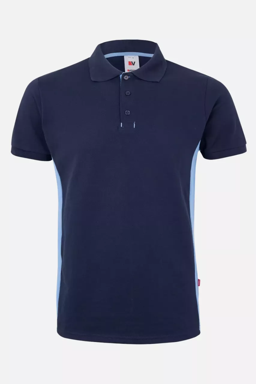 Velilla 105504-61-05, Polo Shirt, Navy Blue/Sky Blue, image 1, gallery thumbnail