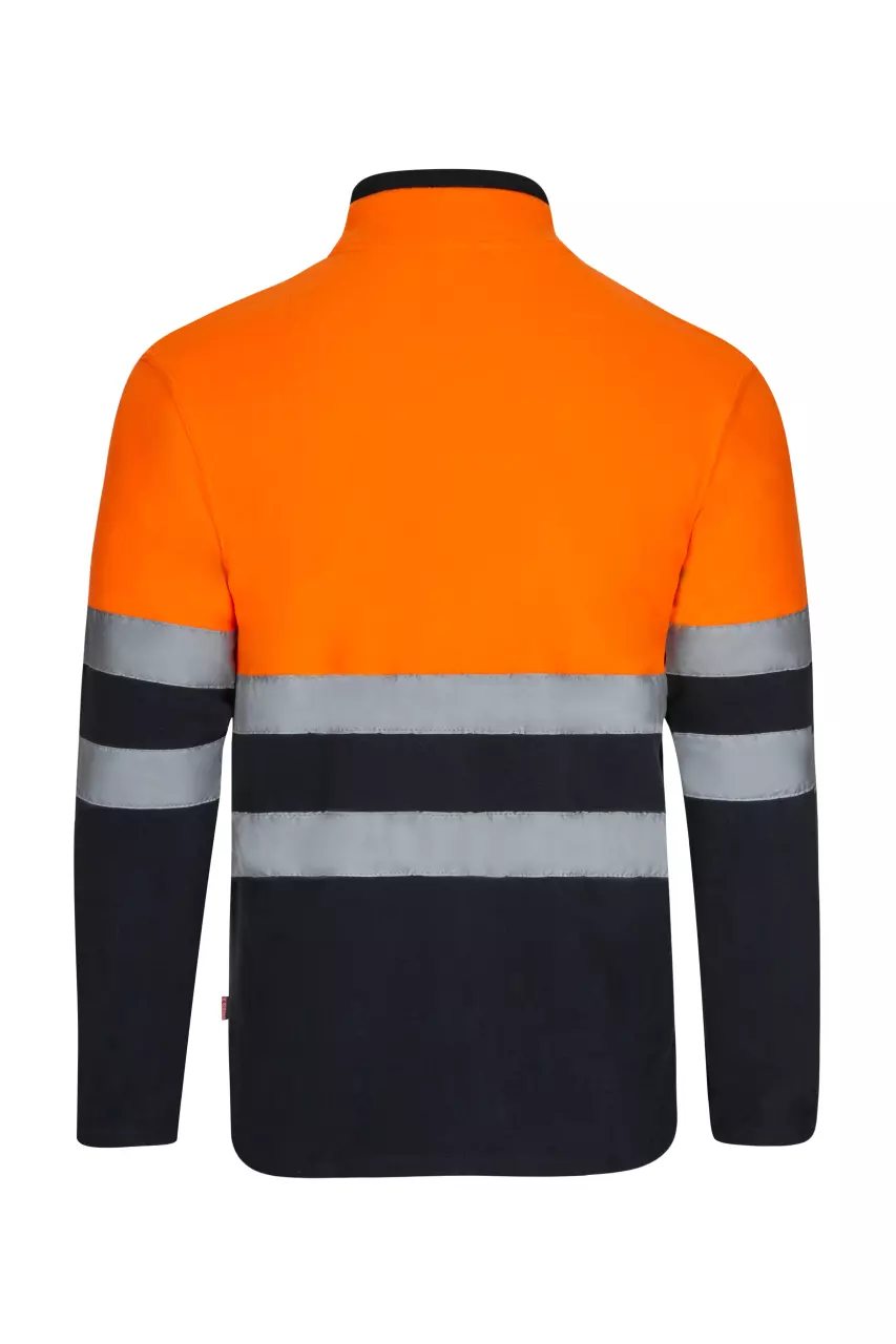 Velilla 301503-01-19, High-Vis Fleece Jacket, Marine Blue/Hi-Vis Orange, image 3, gallery thumbnail