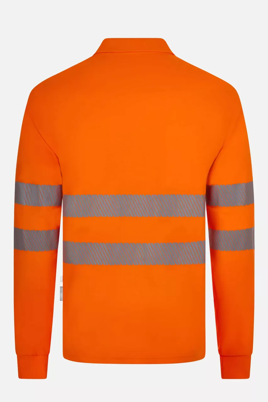 Velilla 305534-19-1, Warnschutz-Langarm-Poloshirt, Warnschutz-Orange, image 4, gallery thumbnail