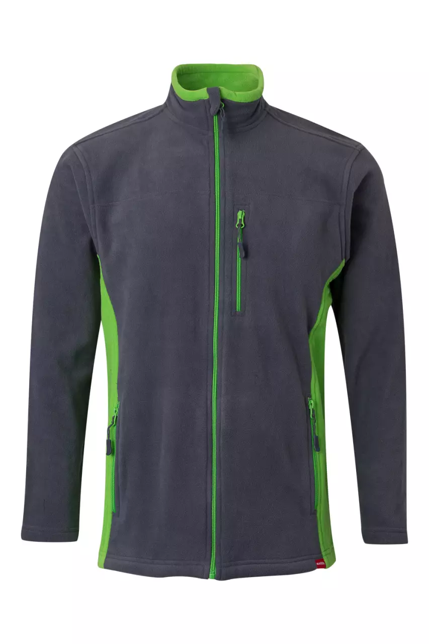 Velilla Fleece Jacket, Grey/Lime Green