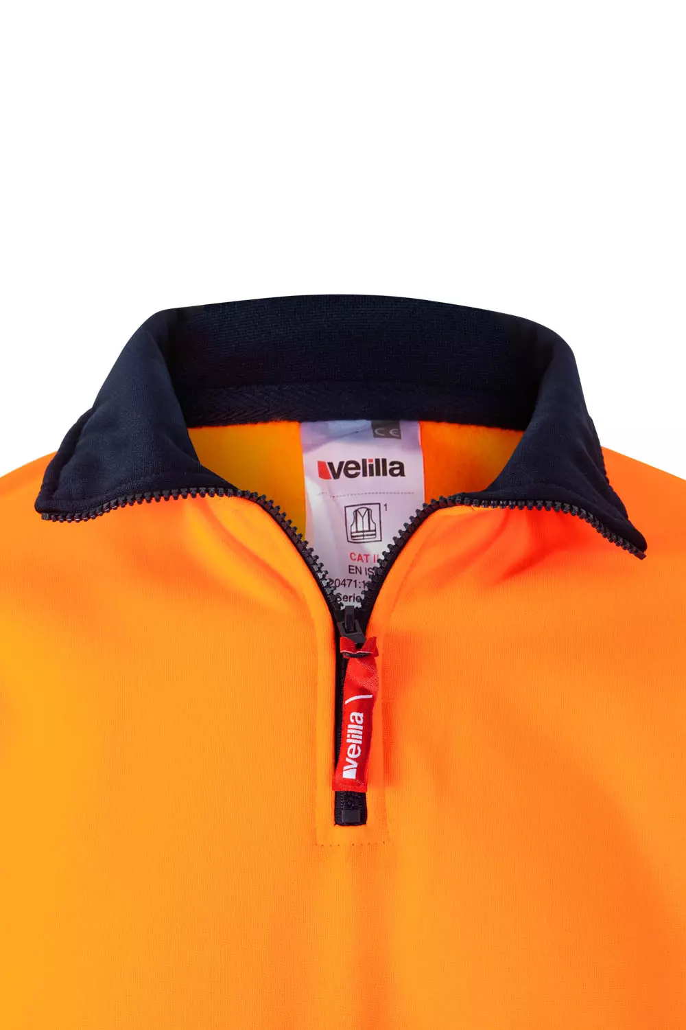 Velilla 305703-61-19, High-Vis Sweatshirt, Navy Blue/Hi-Vis Orange, image 4