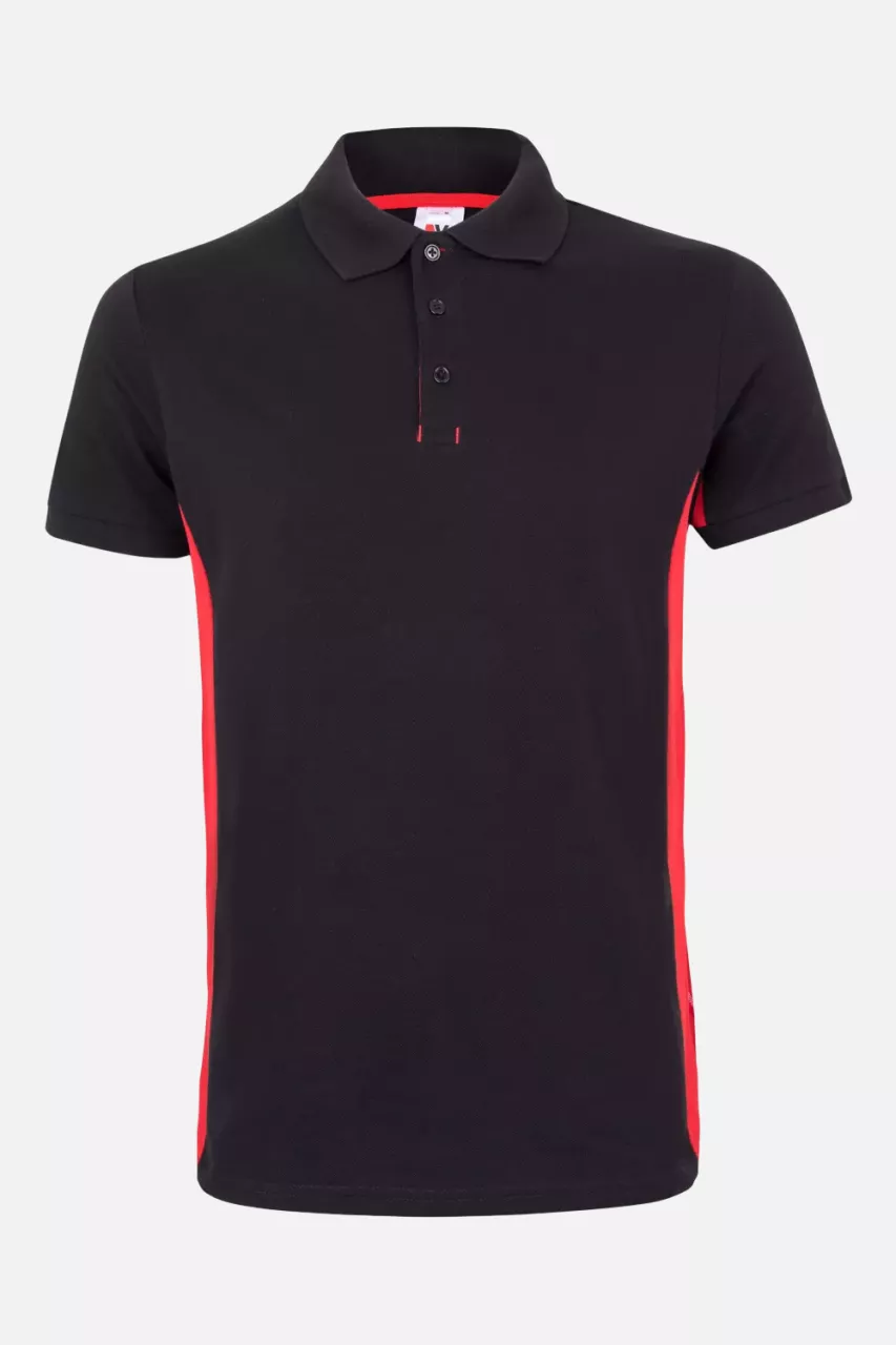 Velilla 105504-00-12, Polo Shirt, Black/Red, image 1, gallery thumbnail