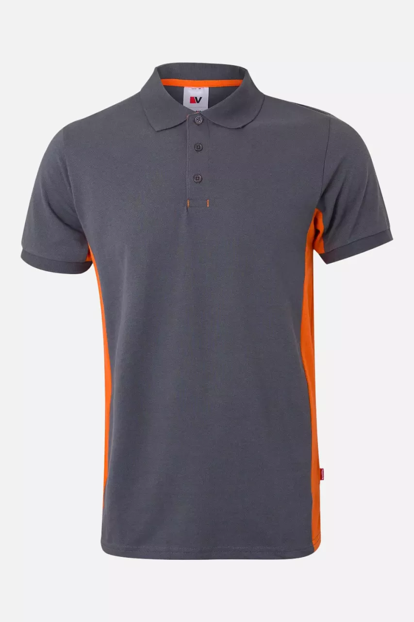 Velilla 105504-08-16, Polo Shirt, Grey/Orange, image 1, gallery thumbnail