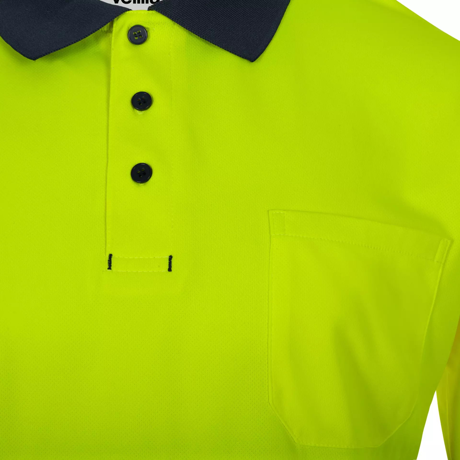 Velilla 305533-61-20-1, High-Vis Polo Shirt, Navy Blue/Hi-Vis Yellow, image 2