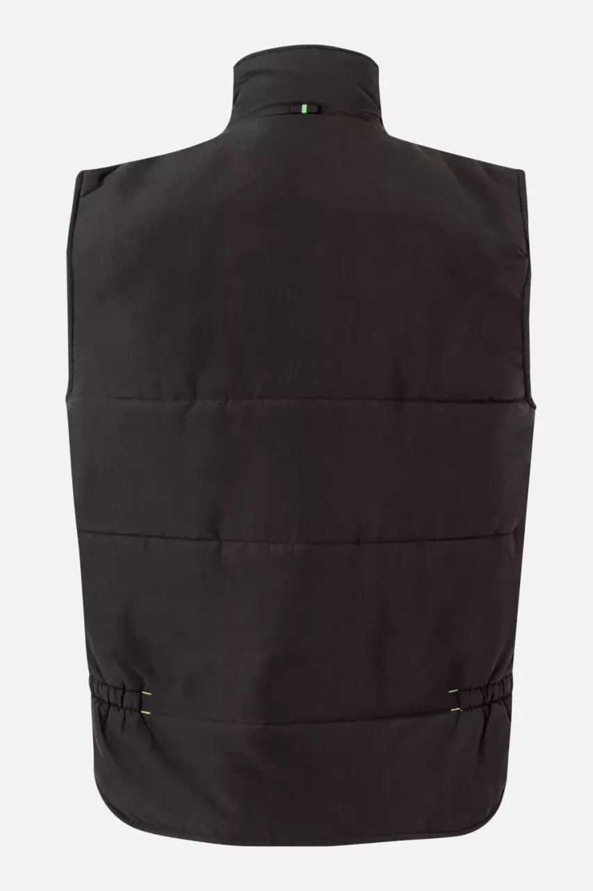 Velilla 205902-00-25, Padded Work Vest, Black/Lime Green, image 6, gallery thumbnail