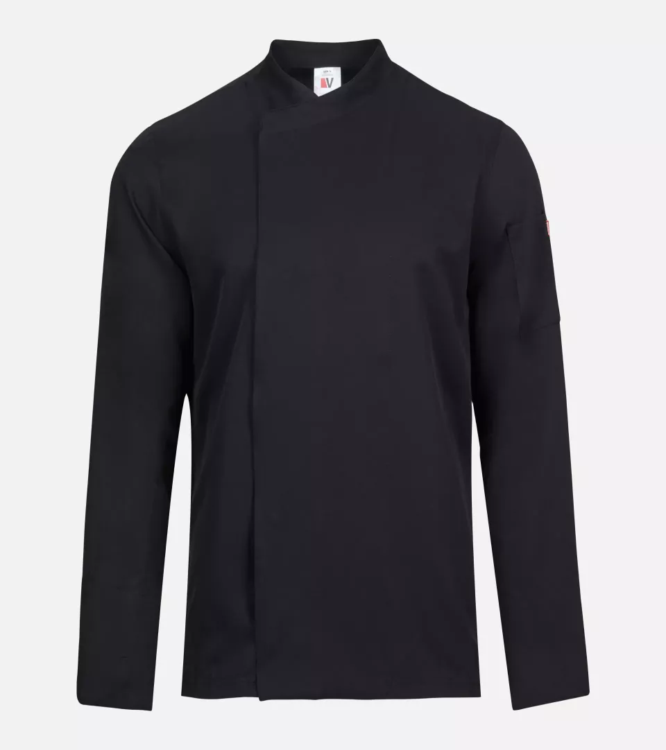 Velilla 405210-00, Long Sleeved Chef Jacket, Black, image 1, gallery thumbnail