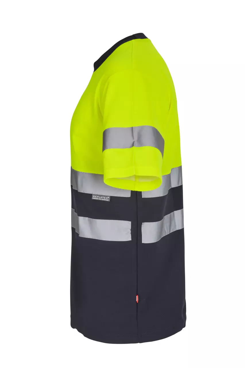 Velilla 305613-61-20, High-Vis Short Sleeve T-Shirt, Navy Blue/Hi-Vis Yellow, image 5, gallery thumbnail