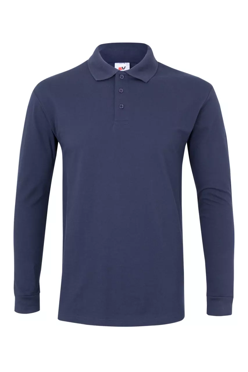 Velilla 105503-61, Long Sleeved Polo Shirt, Navy Blue
