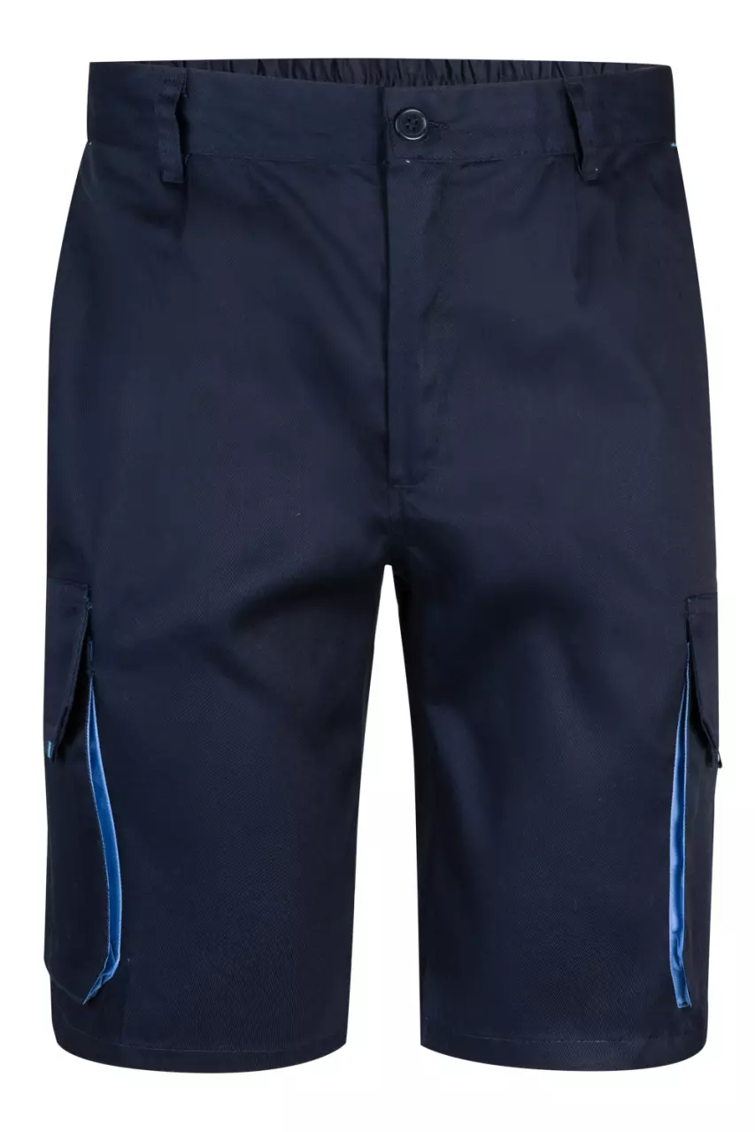 Velilla 103007-61-05, Work Shorts, Navy Blue/Sky Blue