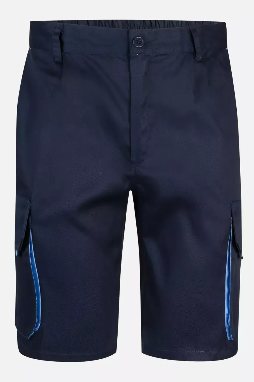 Velilla 103007-61-05, Work Shorts, Navy Blue/Sky Blue, image 1, gallery thumbnail