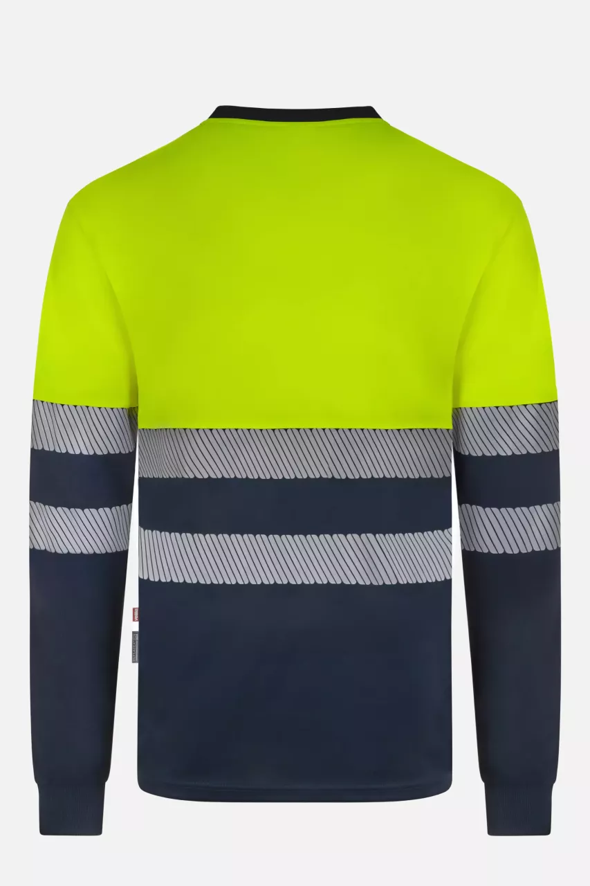 Velilla 305635-61-20-2, Warnschutz-Langarm-T-Shirt, Größe 4XL/5XL, Marineblau/Warngelb, image 4, gallery thumbnail