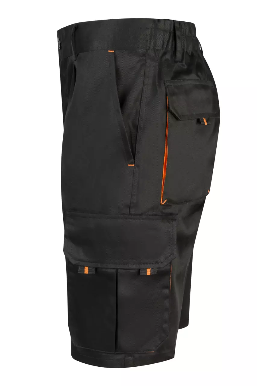 Velilla 103007-00-16, Work Shorts, Black/Orange, image 6, gallery thumbnail