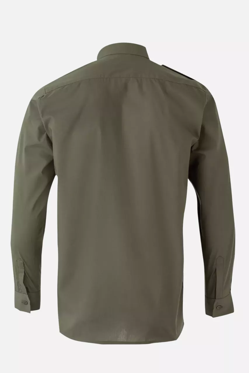 Velilla 530-03, Long Sleeved Work Shirt, Khaki Green, image 3, gallery thumbnail