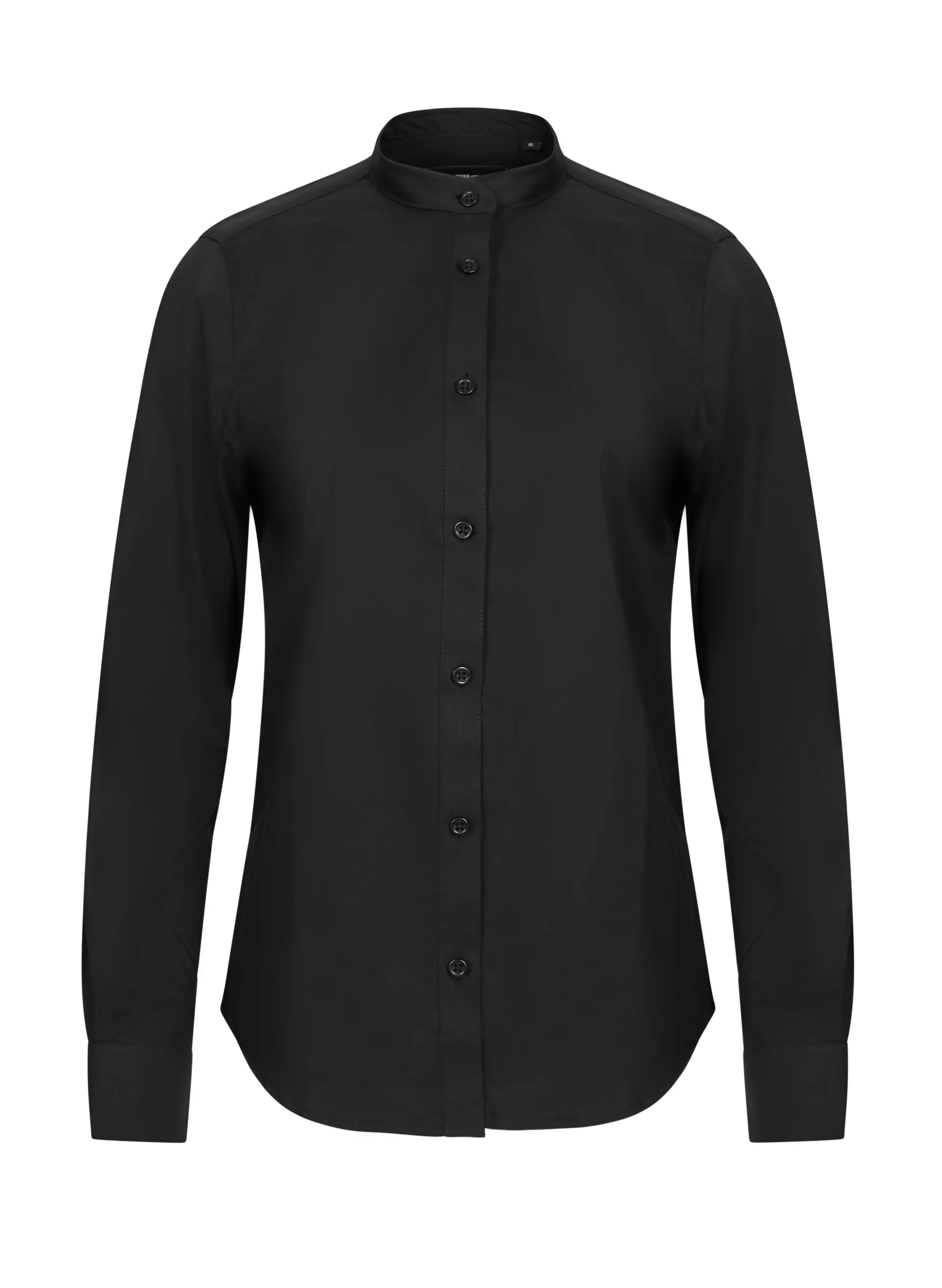 Velilla 405015S-00, Langarm-Stehkragen-Arbeitshemd, Schwarz, image 1