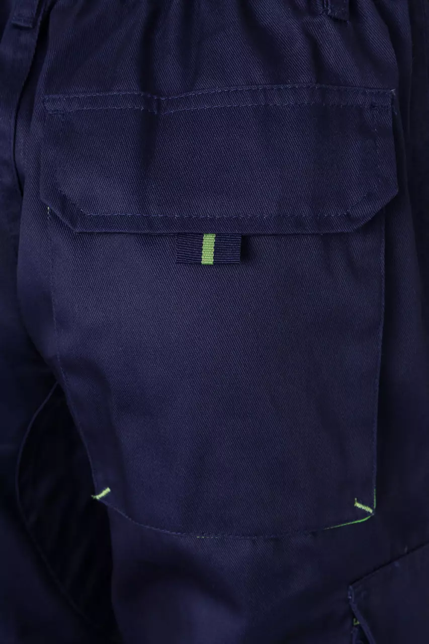 Velilla 103004-01-25, Work Trousers, Marine Blue/Lime Green, image 6, gallery thumbnail