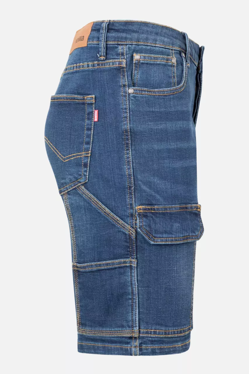 Velilla 103017S-63, Work Shorts, Blue Denim, image 4, gallery thumbnail
