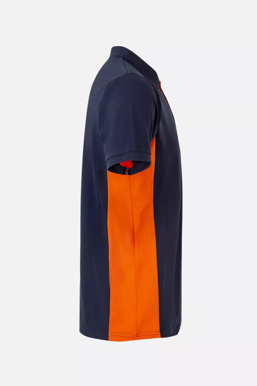 Velilla 105504-61-16, Polo Shirt, Navy Blue/Orange, image 2, gallery thumbnail