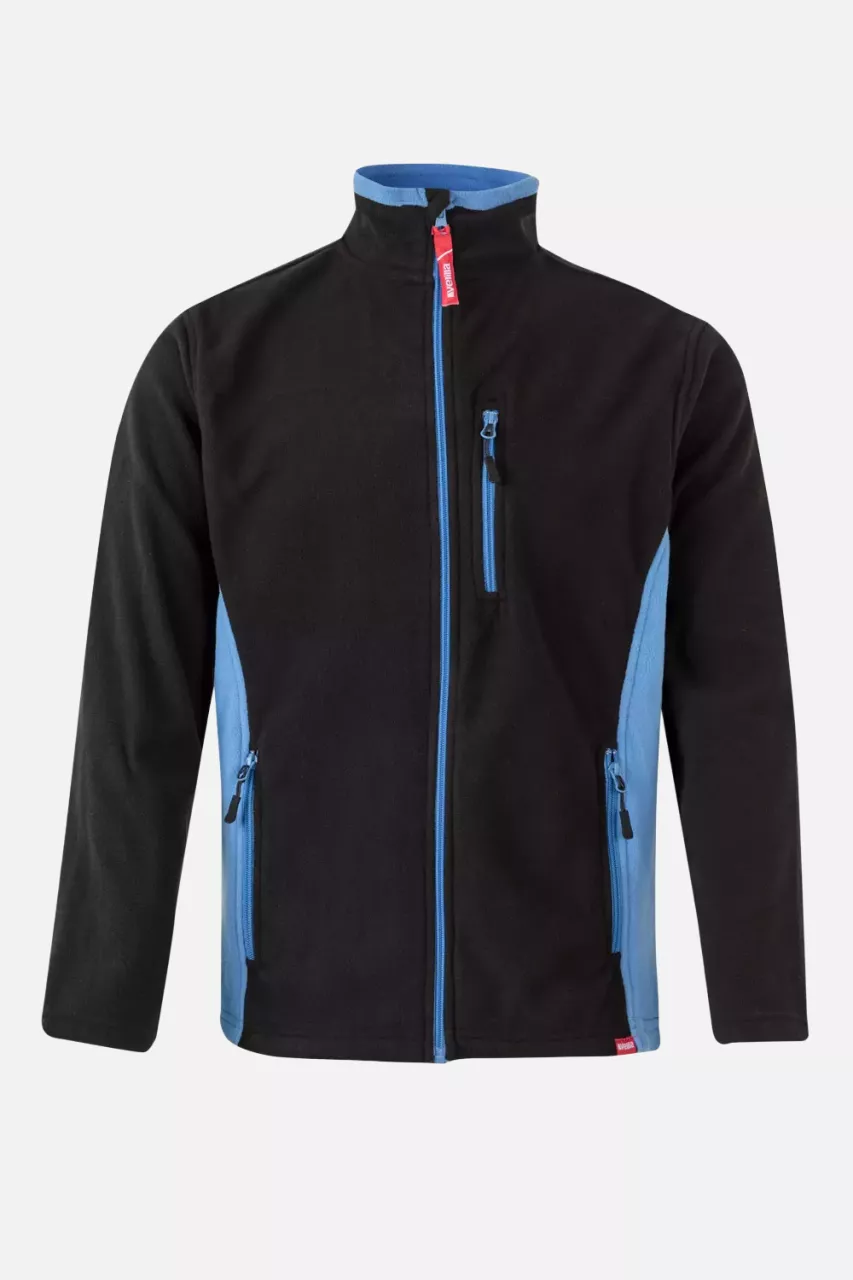 Velilla 201504-00-05, Fleece Jacket, Black/Sky Blue, image 1, gallery thumbnail