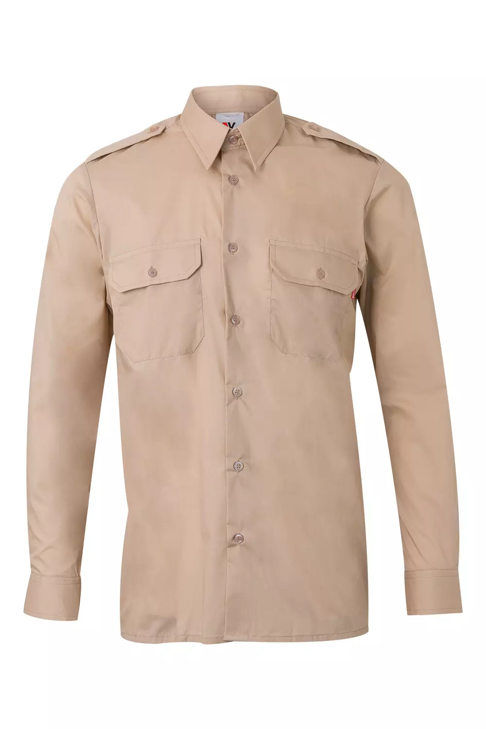 Velilla 530-06, Langarm-Arbeitshemd, Beige