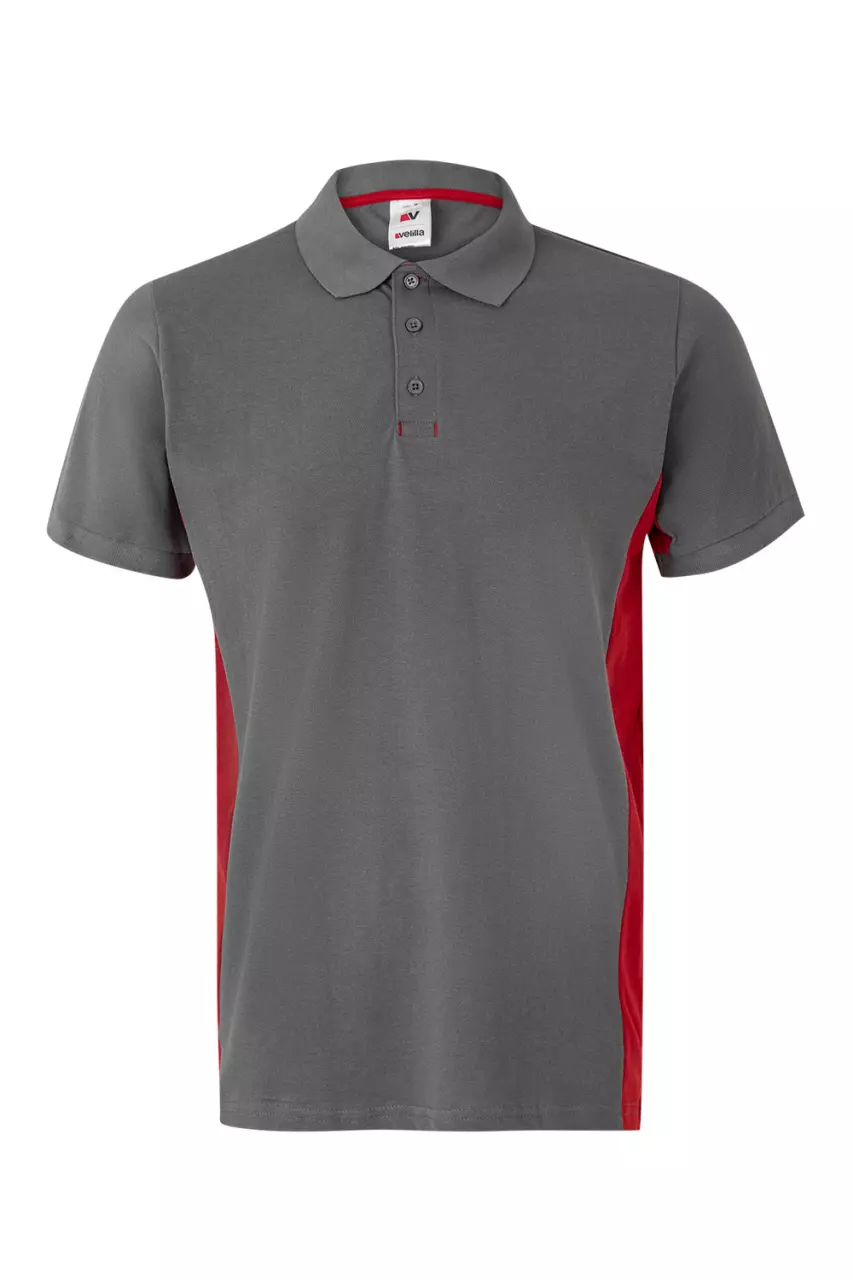 Velilla Polo Shirt, Grey/Red