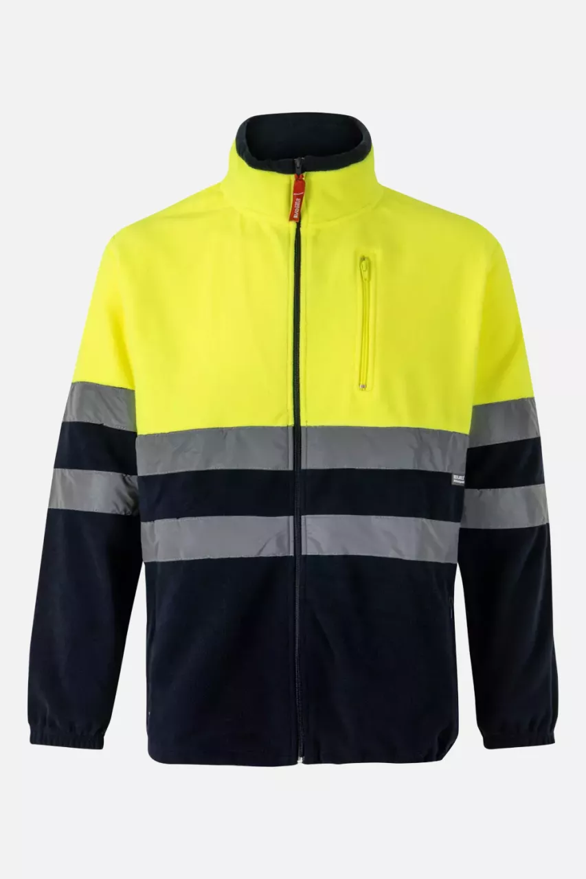 Velilla 0183-01-20, High-Vis Fleece Jacket, Marine Blue/Hi-Vis Yellow, image 1, gallery thumbnail