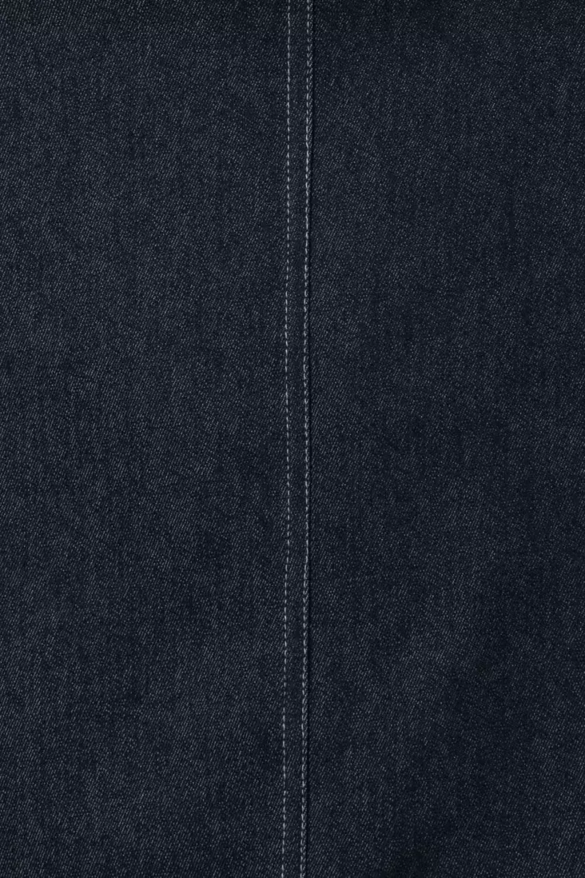 Velilla 405207-64, Long Sleeved Chef Jacket, Dark Blue Denim, image 3, gallery thumbnail