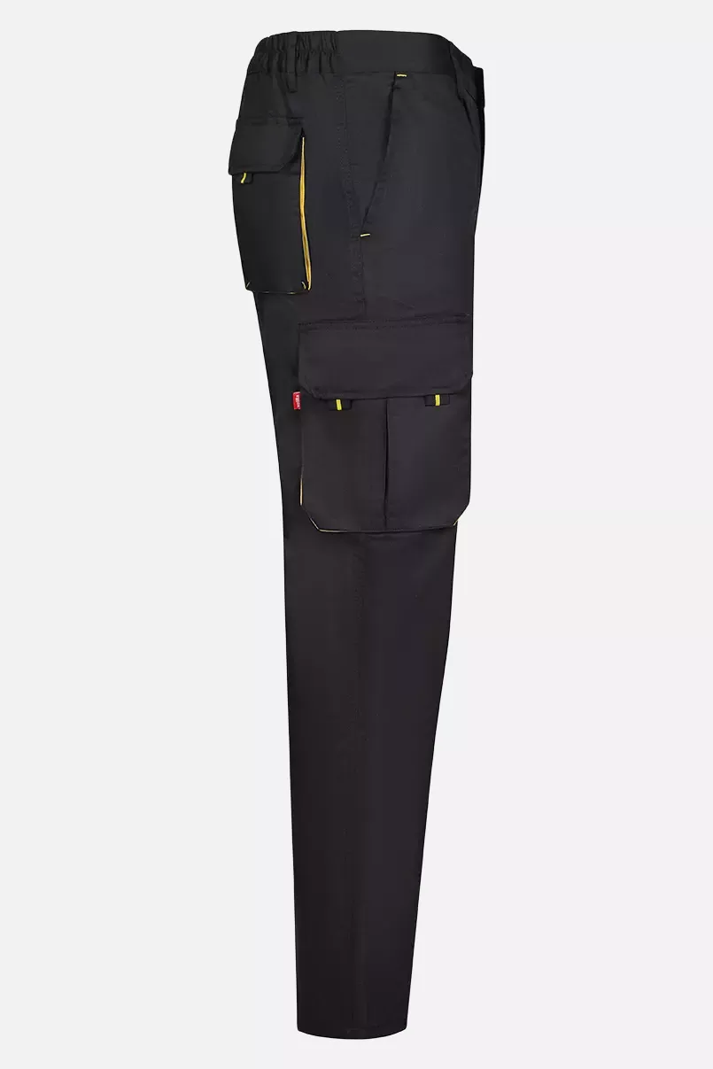 Velilla 103004-00-17, Work Trousers, Black/Yellow, image 3