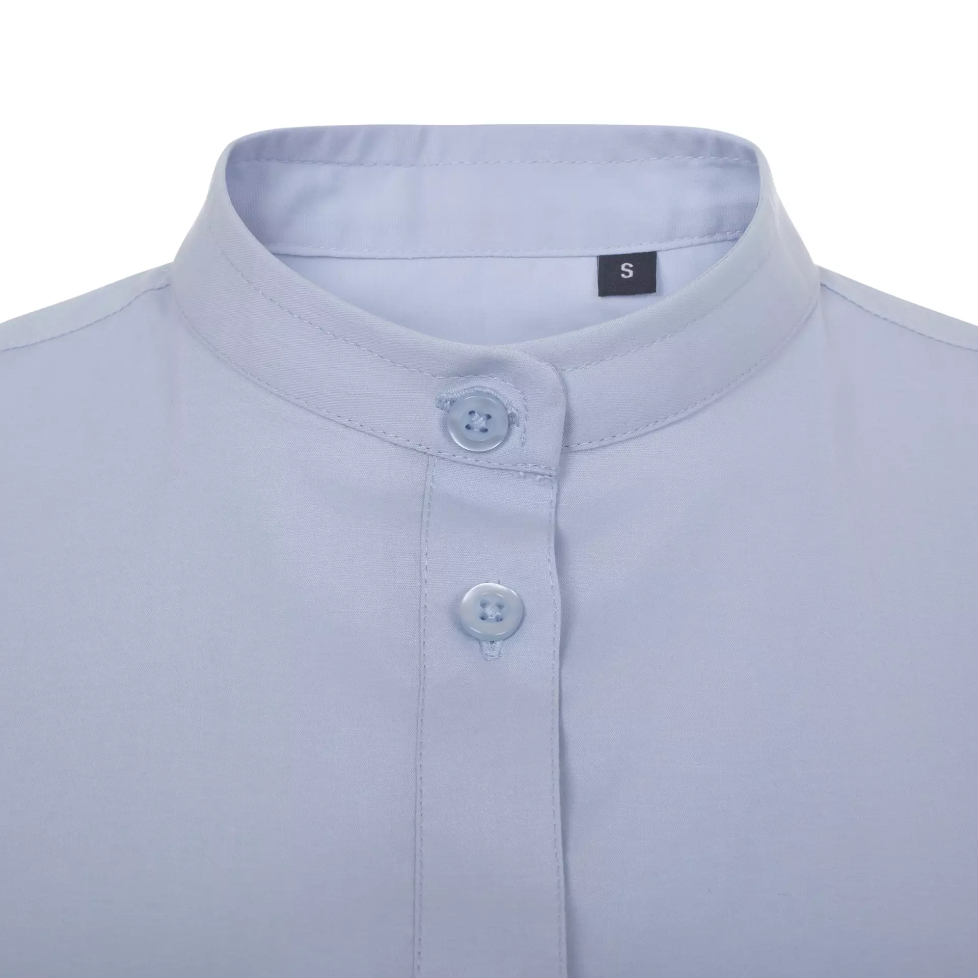 Velilla 405014S-05, Kurzarm-Arbeitshemd mit Stehkragen, Hellblau, image 2