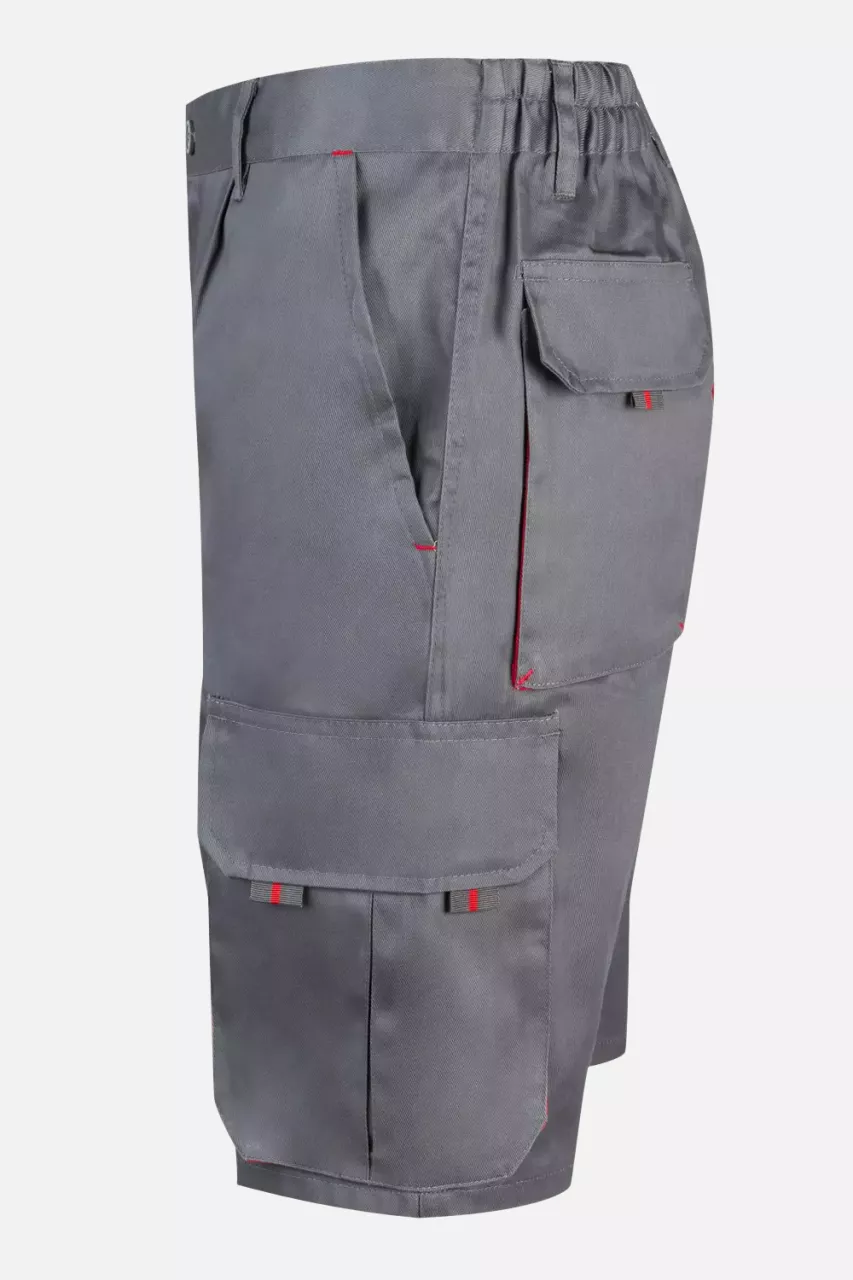Velilla 103007-08-12, Work Shorts, Grey/Red, image 3, gallery thumbnail