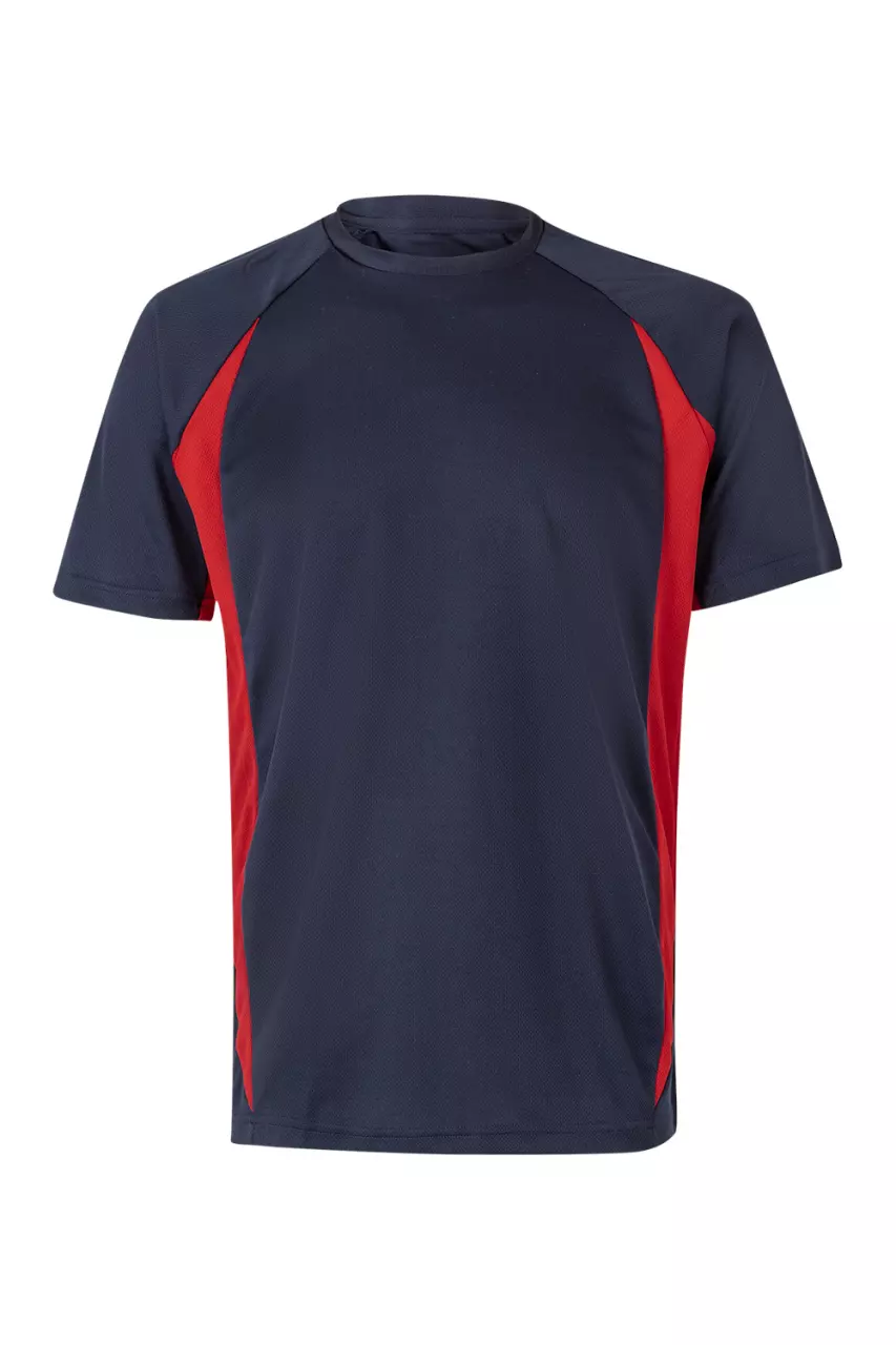 Velilla Work T-Shirt, Navy Blue/Red