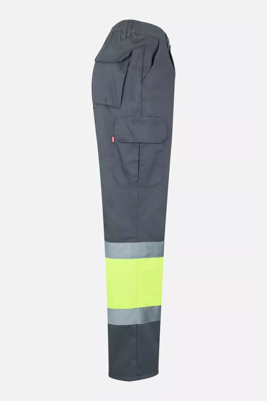 Velilla 0157-08-20-2, High-Vis Trousers, Size 4XL/5XL, Grey/Hi-Vis Yellow, image 3, gallery thumbnail