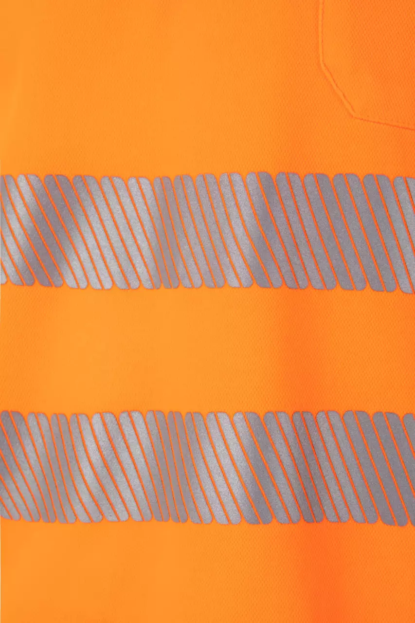Velilla 305522-19, High-Vis Short Sleeve Polo Shirt, Hi-Vis Orange, image 4, gallery thumbnail